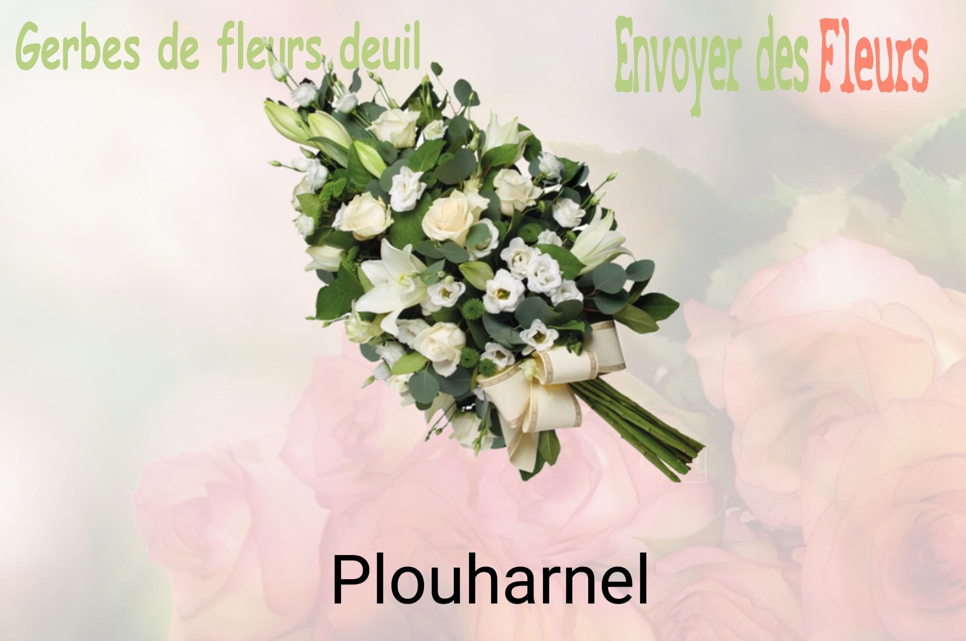 Gerbe de fleurs de deuil livrée à Plouharnel